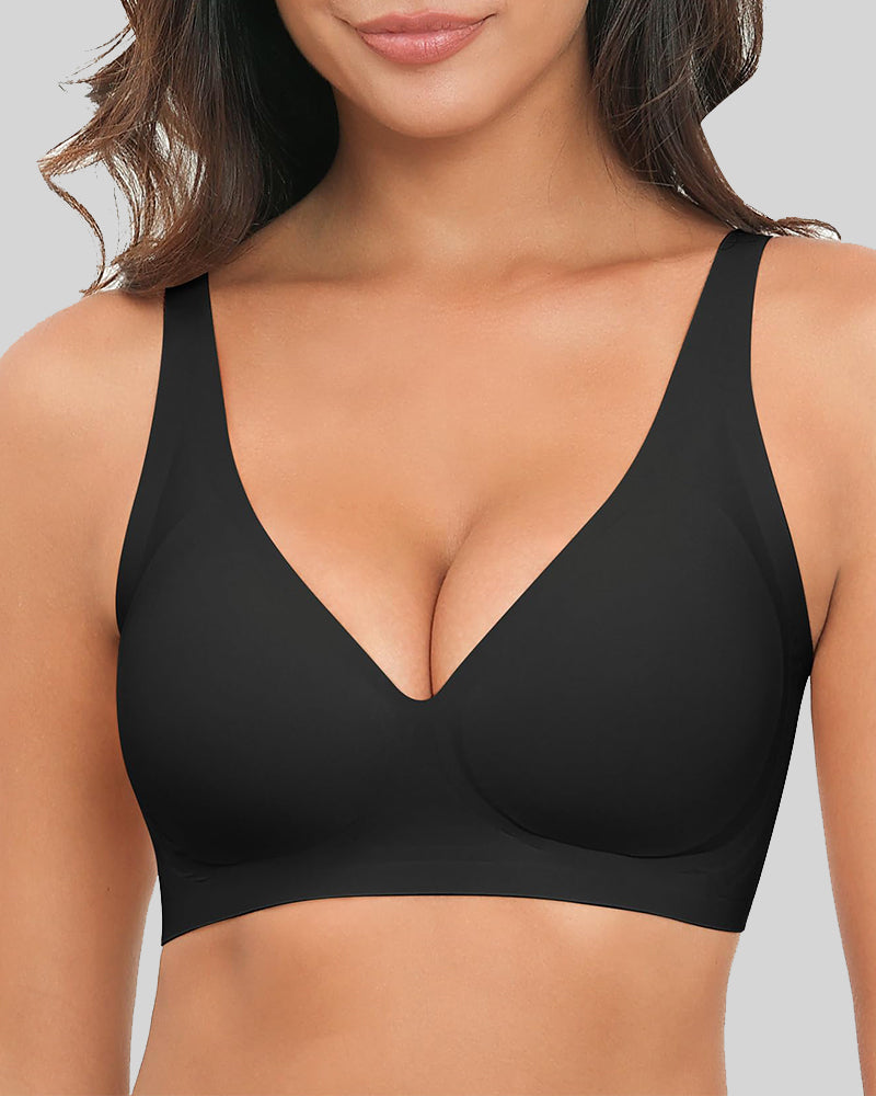 Deep-V Wireless Push Up Bra