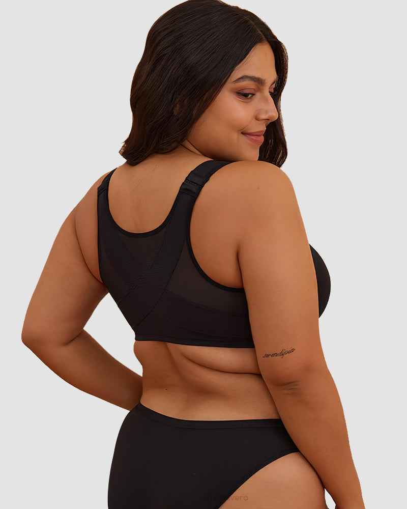 Women's Front Closure Bras Plus Size Underwire Unlined Back
