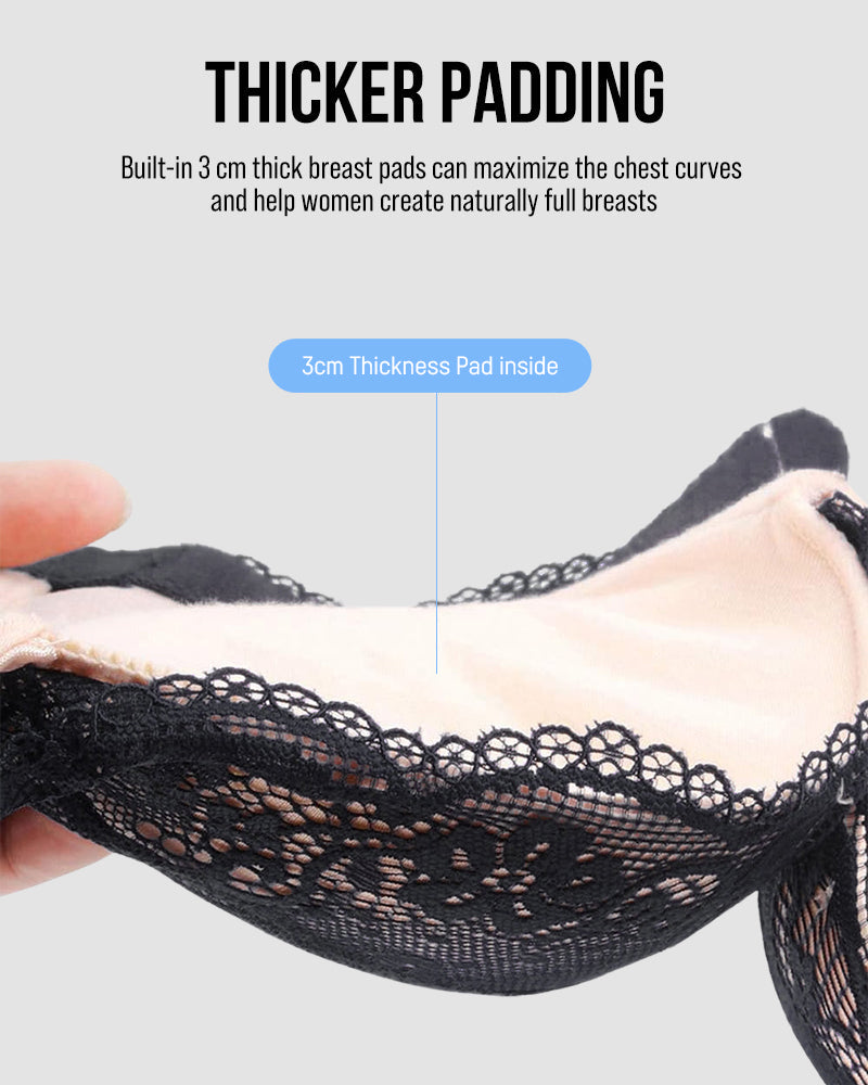 Lace Underwire Padded Push Up Bra