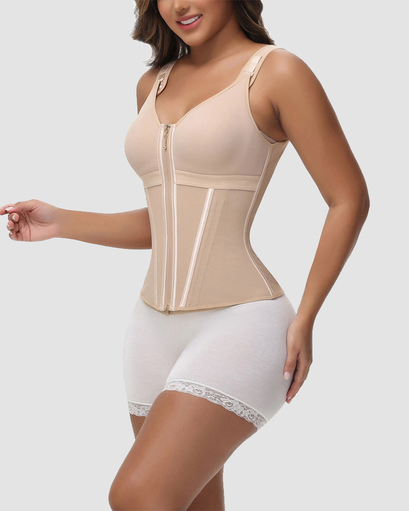 Double-Layer Tummy Control Waist Shaper Girdle With Bra