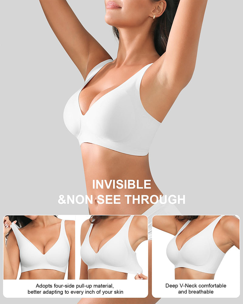 Deep-V Wireless Push Up Bra
