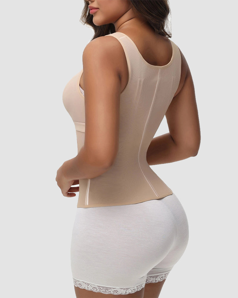 Double-Layer Tummy Control Waist Shaper Girdle With Bra