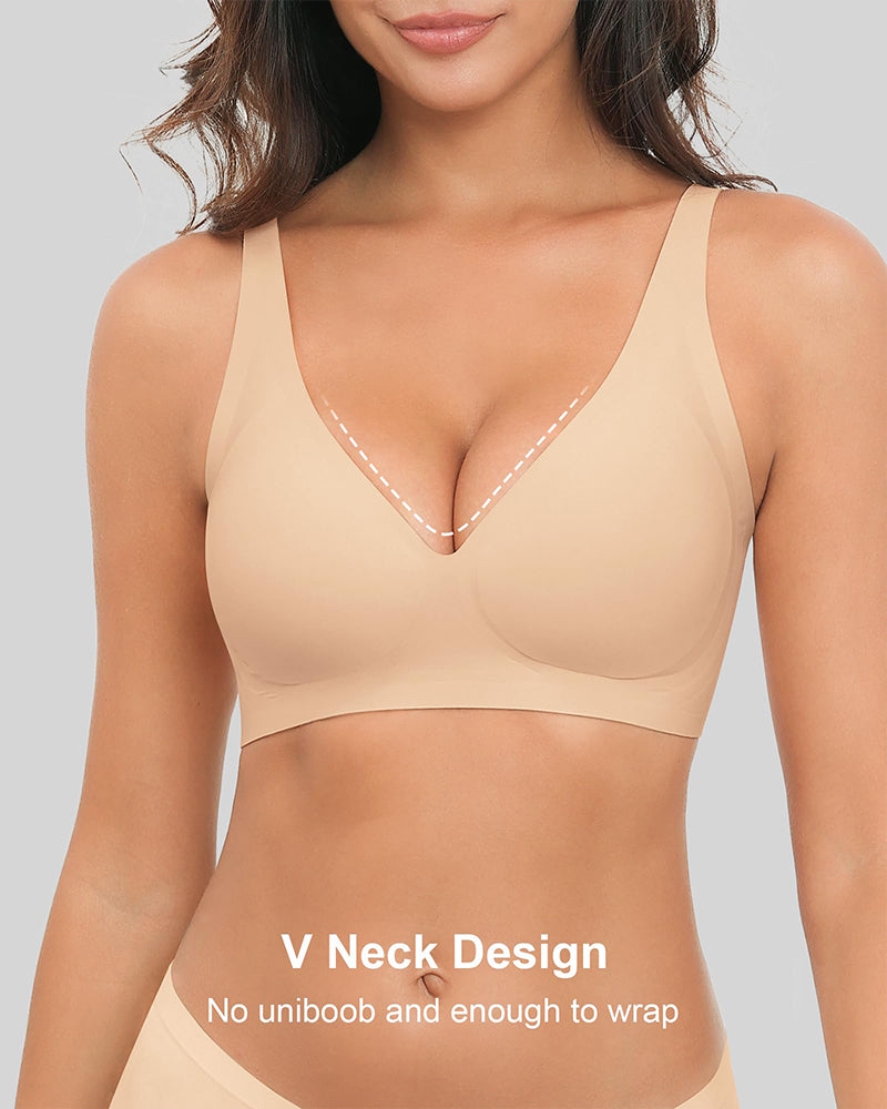 Deep-V Wireless Push Up Bra
