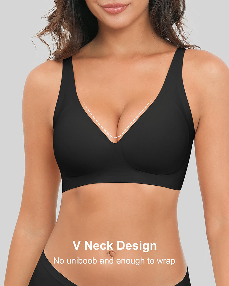 Deep-V Wireless Push Up Bra