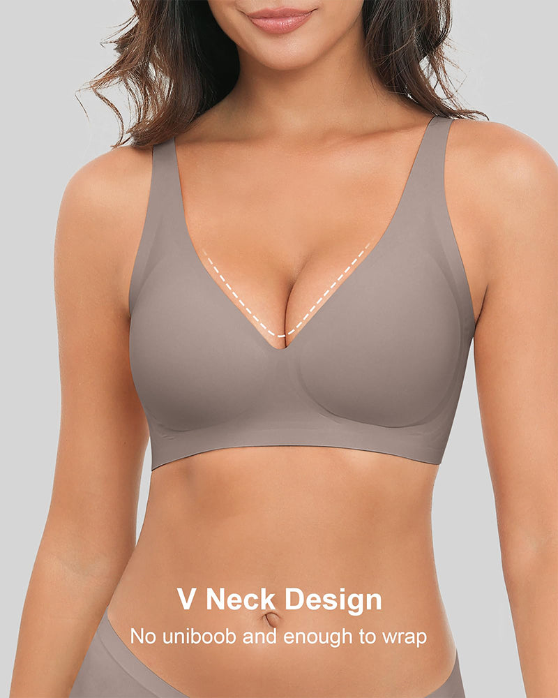 Deep-V Wireless Push Up Bra