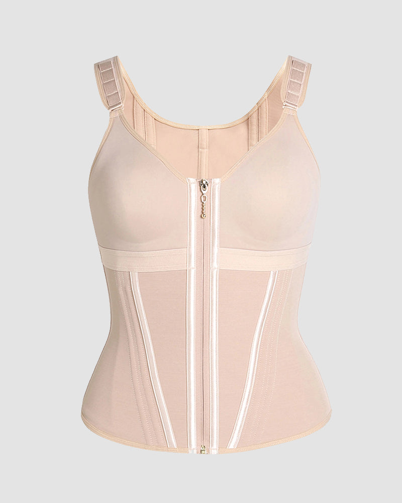 Double-Layer Tummy Control Waist Shaper Girdle With Bra