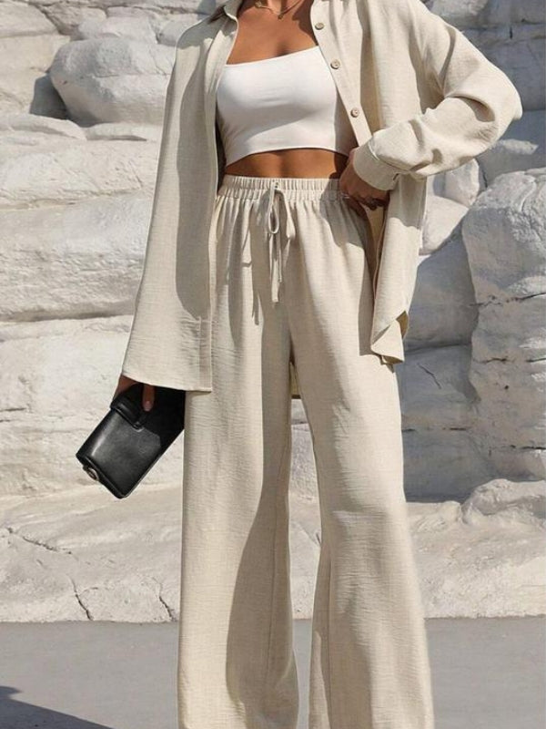 Solid Button, Two-piece Set