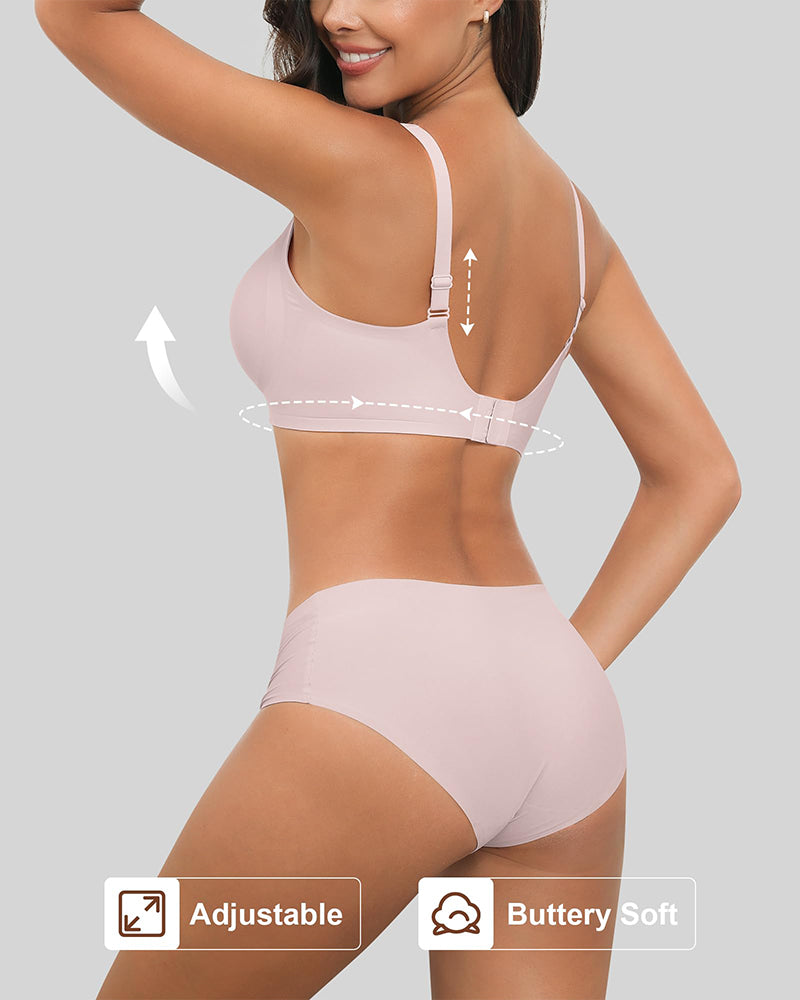 Deep-V Wireless Push Up Bra