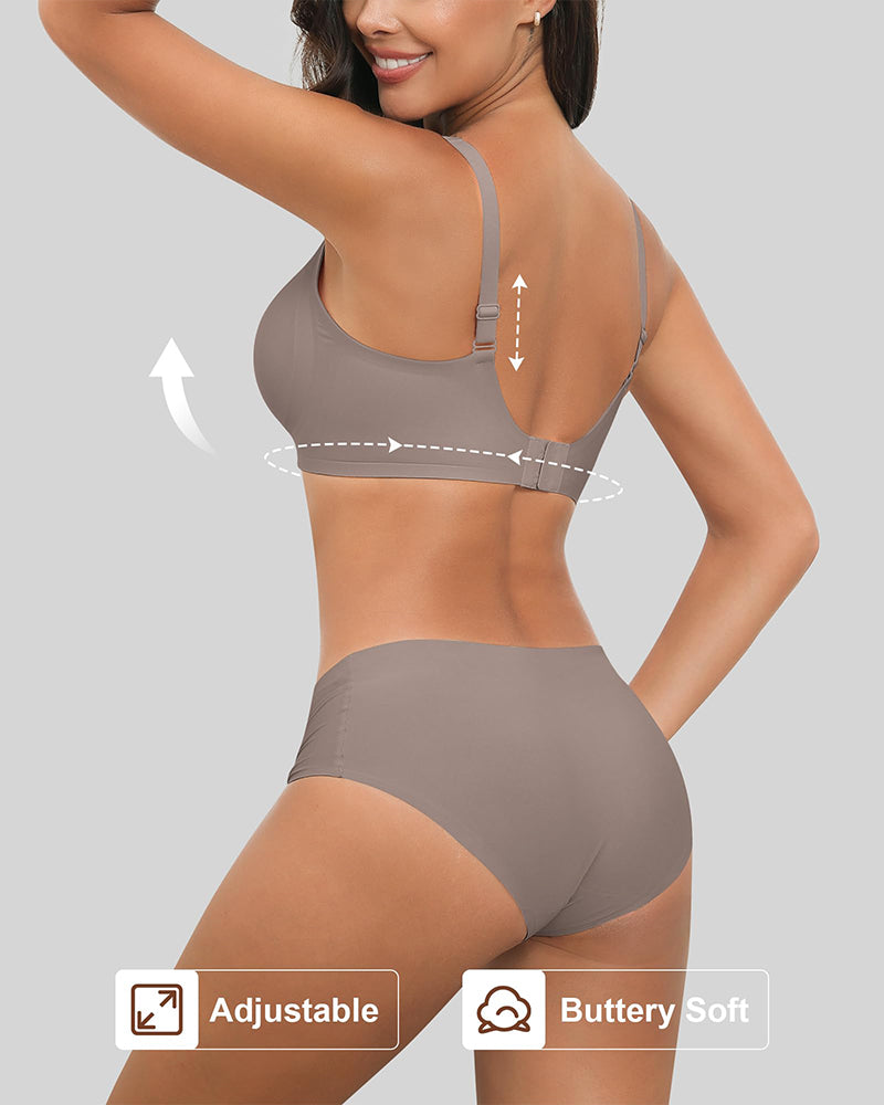 Deep-V Wireless Push Up Bra