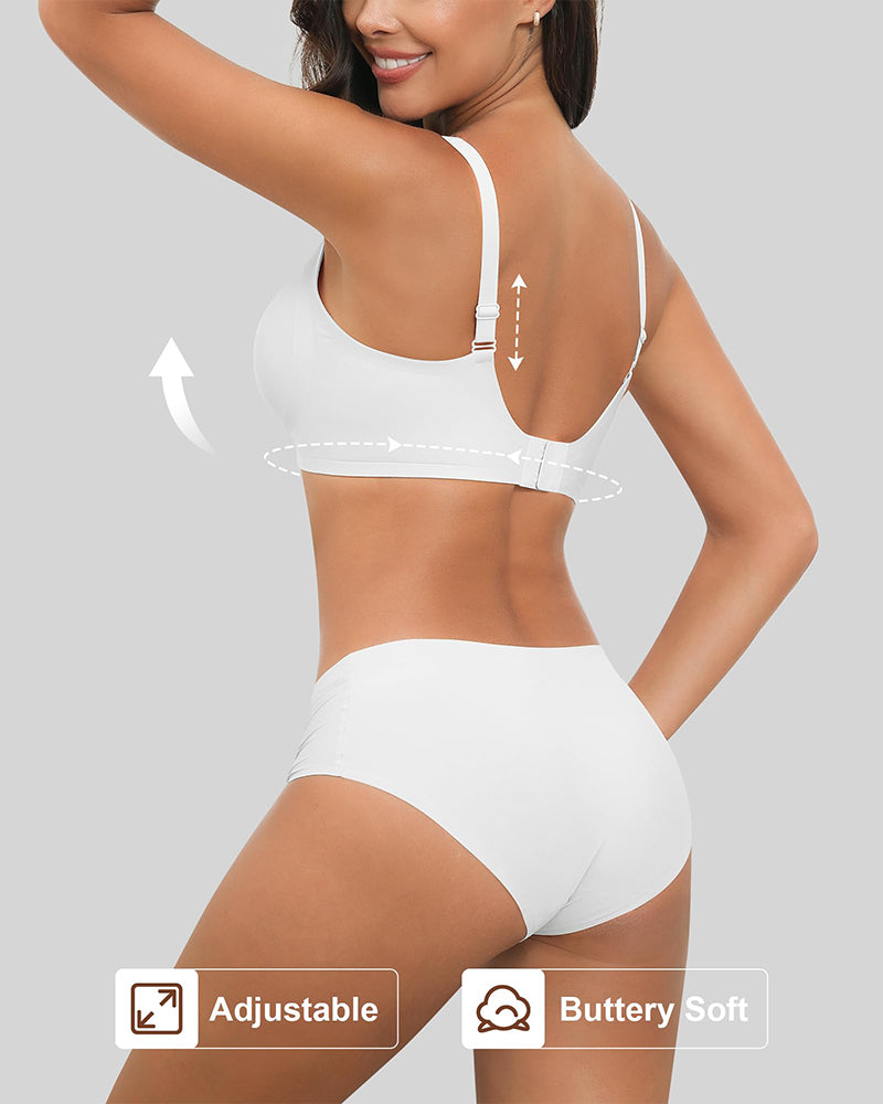 Deep-V Wireless Push Up Bra