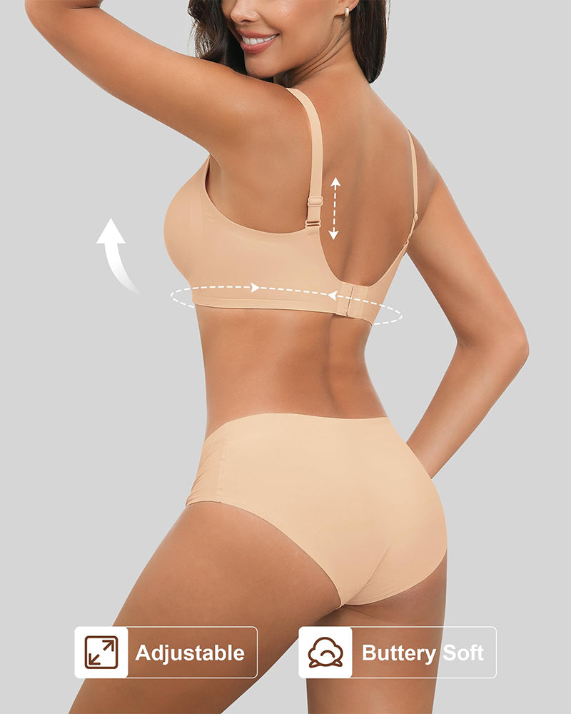 Deep-V Wireless Push Up Bra