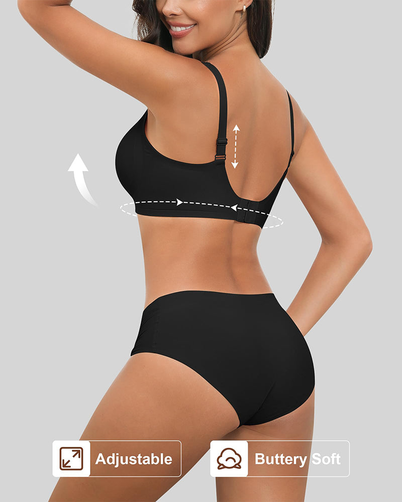 Deep-V Wireless Push Up Bra
