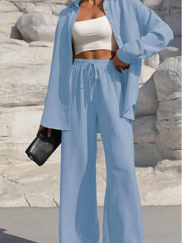 Solid Button, Two-piece Set