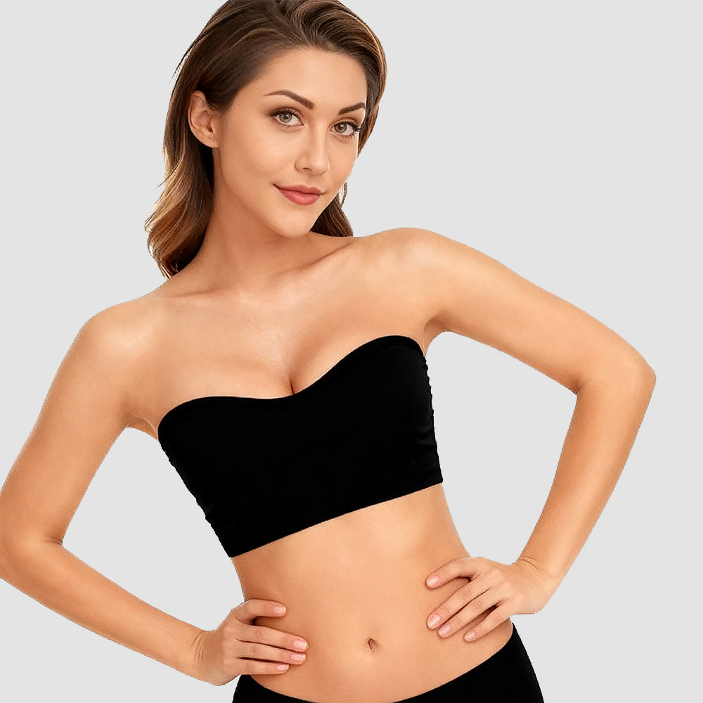 Non-Slip Bandeau Seamless Wireless Strapless Bra