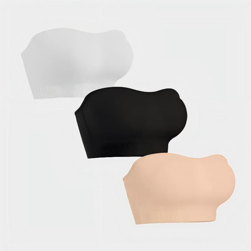 Non-Slip Bandeau Seamless Wireless Strapless Bra
