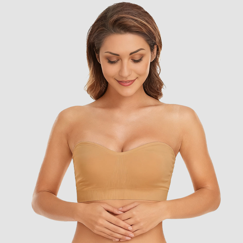 Non-Slip Bandeau Seamless Wireless Strapless Bra