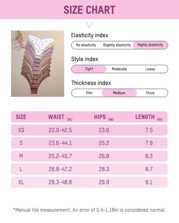 Seamless Wave-Edged Panties (10 Pack)