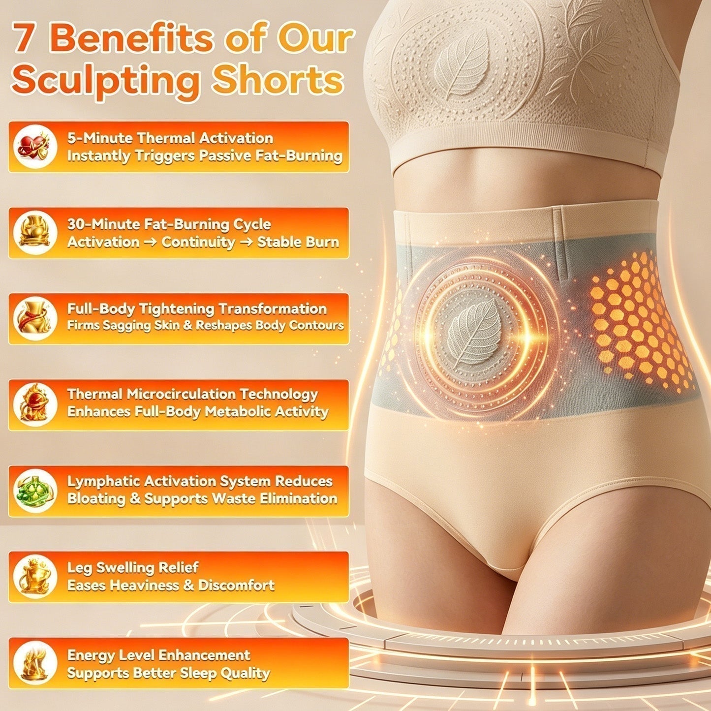 2026 Moringa & Berberine 4-in-1 Micro-Particle Shaping Contouring Shorts