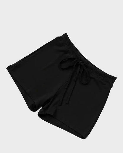 Solid Color Round Neck Casual Two-Piece Set
