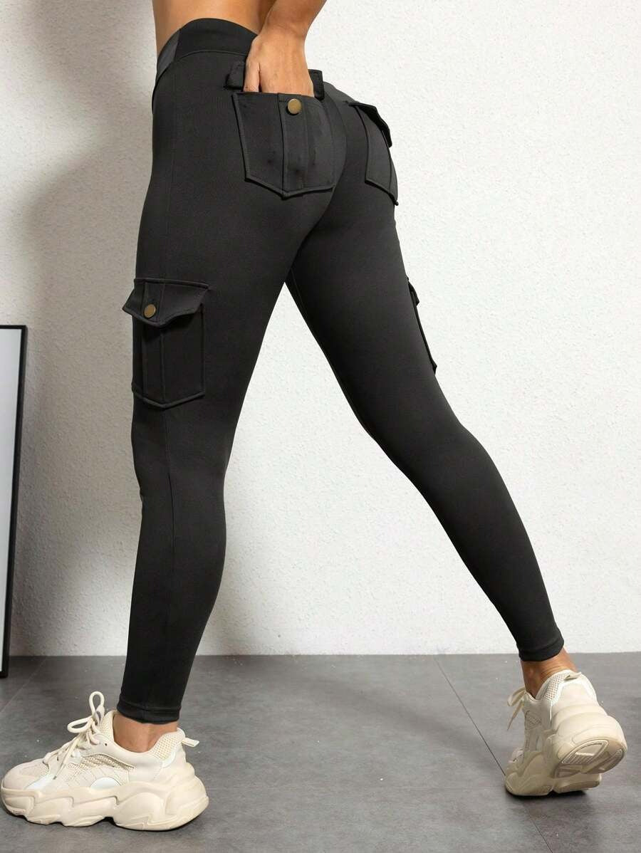 Butt Lifting High Waist Tummy Control Cargo Leggings