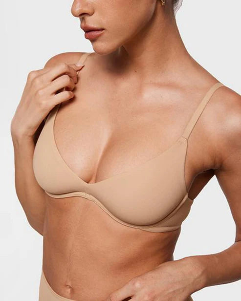 Underwire Plunge Balconette Bra Unlined