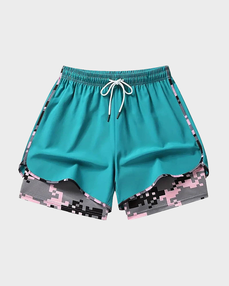 women’s casual athletic shorts with built-in liner