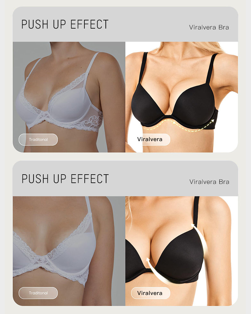 Deep V Push Up Bra Elegant Shaping Underwear