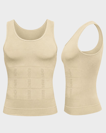 Men Round Neck Shaping Tank Top Sleeveless Fitness Underwear