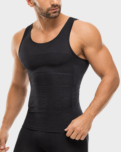 Men Round Neck Shaping Tank Top Sleeveless Fitness Underwear