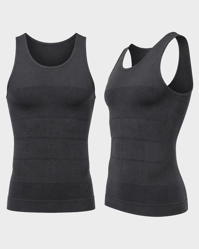 Men Round Neck Shaping Tank Top Sleeveless Fitness Underwear