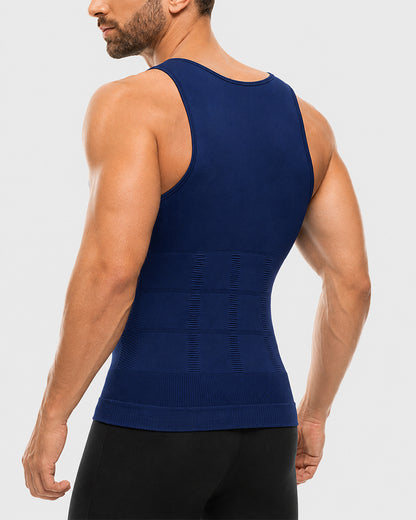 Men Round Neck Shaping Tank Top Sleeveless Fitness Underwear