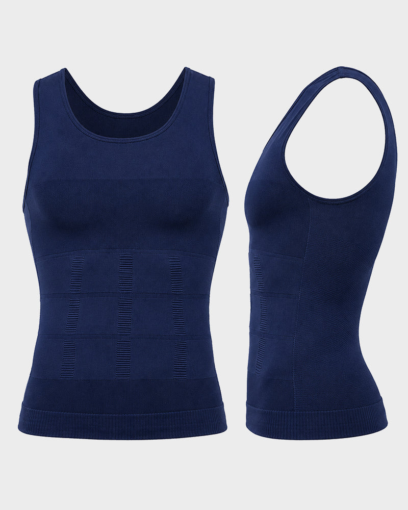 Men Round Neck Shaping Tank Top Sleeveless Fitness Underwear