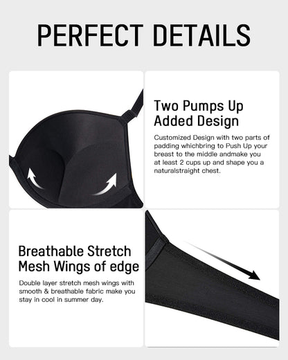 Deep V Push Up Bra Elegant Shaping Underwear