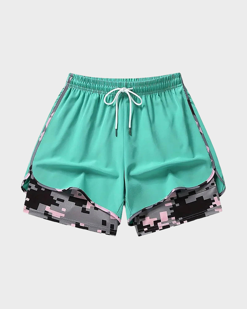 women’s casual athletic shorts with built-in liner