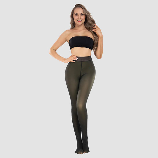 Fleece Lined Tights One-Lined Seams both front and back