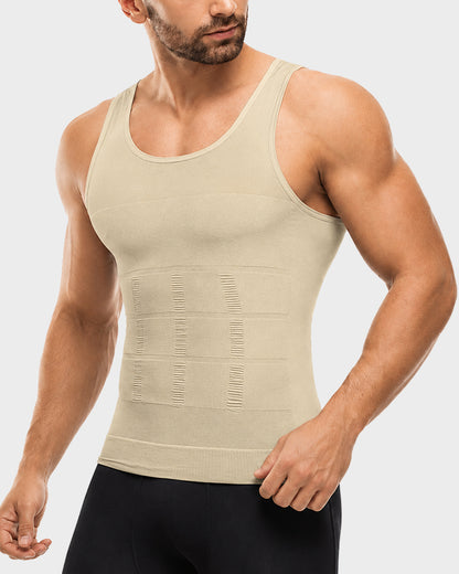 Men Round Neck Shaping Tank Top Sleeveless Fitness Underwear