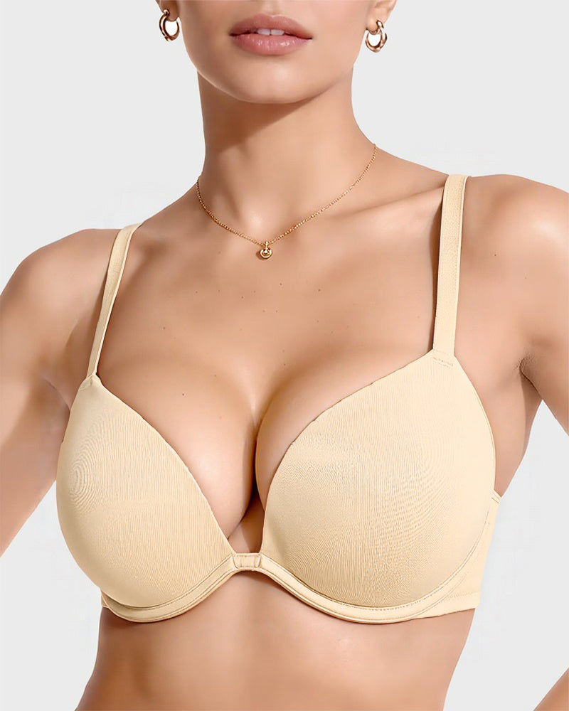 Deep V Push Up Bra Elegant Shaping Underwear