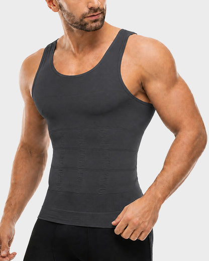 Men Round Neck Shaping Tank Top Sleeveless Fitness Underwear