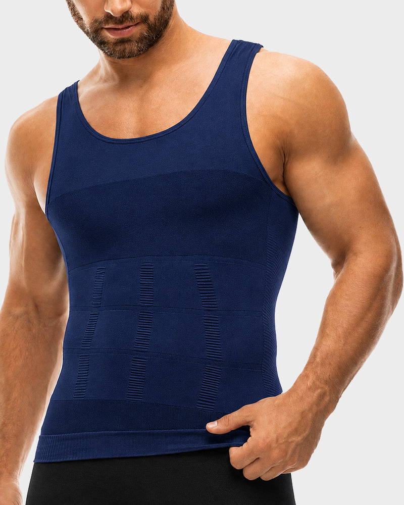 Men Round Neck Shaping Tank Top Sleeveless Fitness Underwear