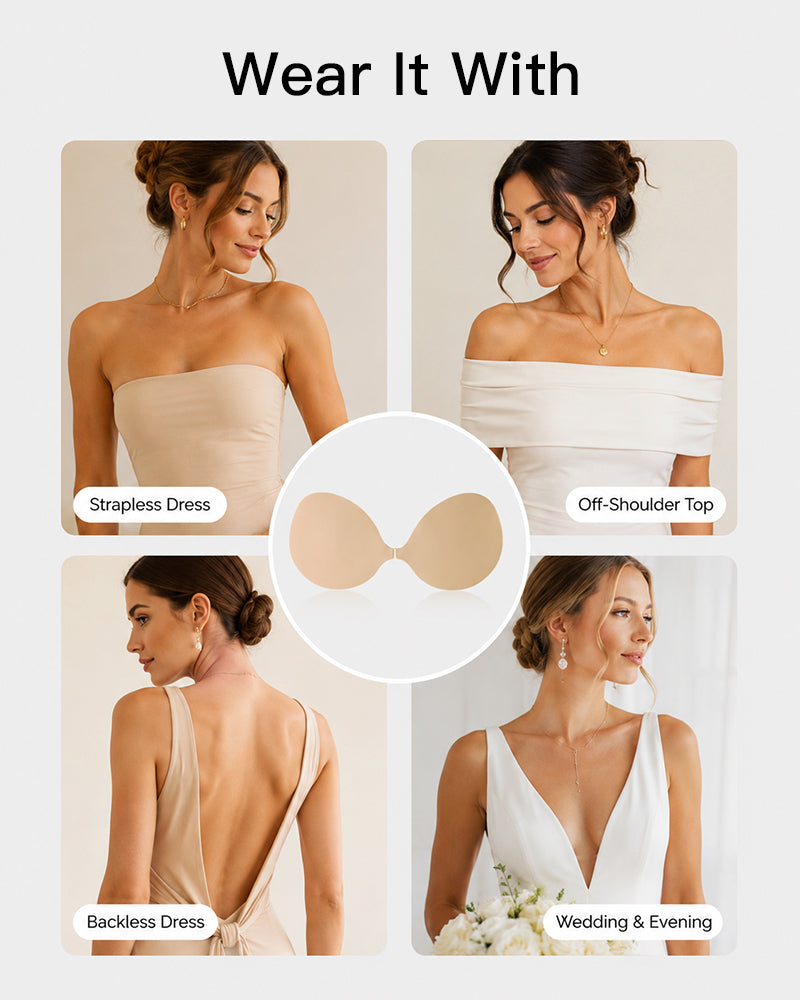 Silicone Invisible Sticky Bra Waterproof Reusable