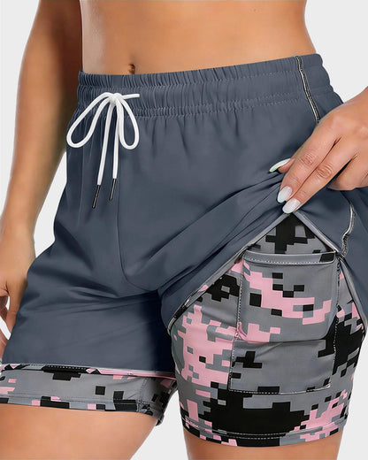 women’s casual athletic shorts with built-in liner