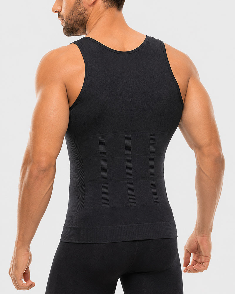 Men Round Neck Shaping Tank Top Sleeveless Fitness Underwear