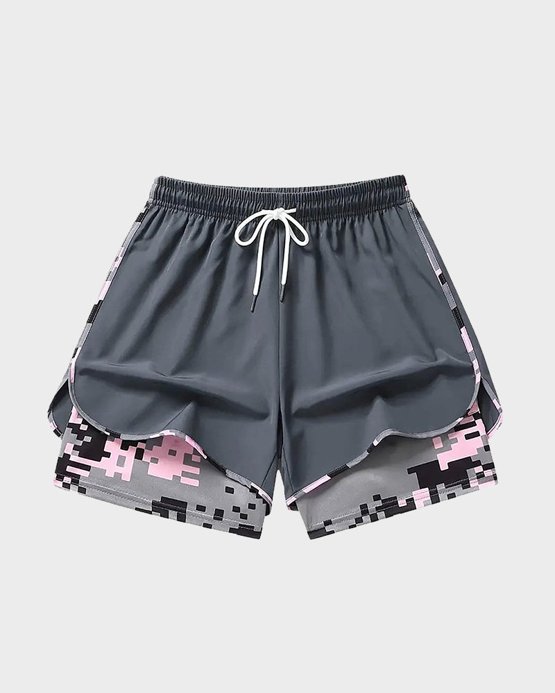 women’s casual athletic shorts with built-in liner
