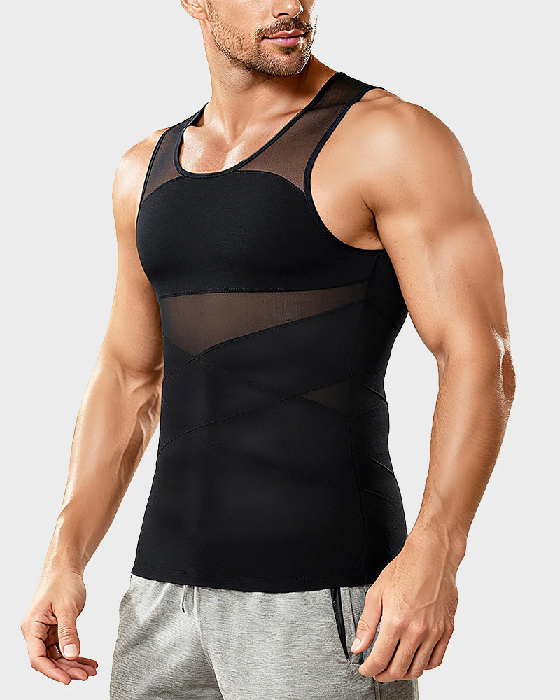 Men Slimming Sculpting Sleeveless Compression Top