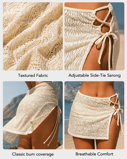 Women 3-in-1 Bikini Swimwear Set Adjustable Soft Cup Bathing Suit