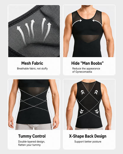 Men Slimming Sculpting Sleeveless Compression Top