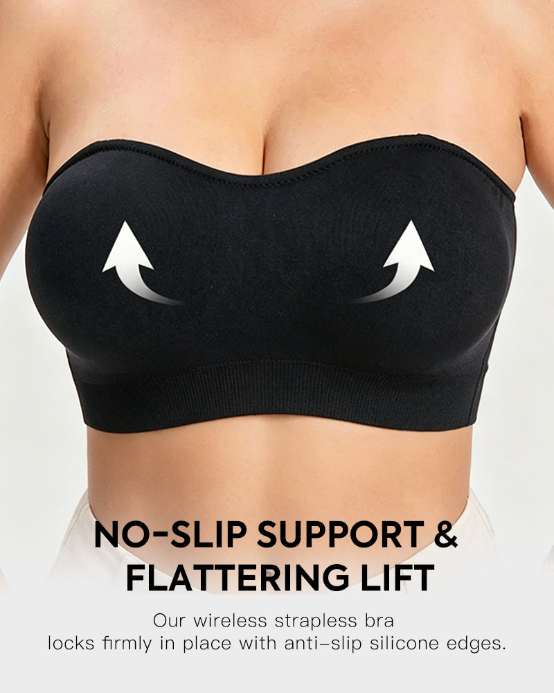 No-Slip Wireless Bandeau Bra