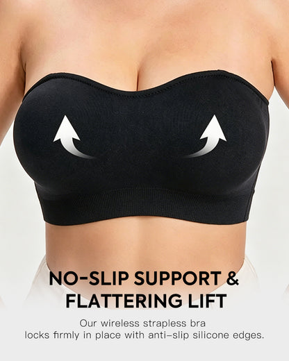 No-Slip Wireless Bandeau Bra