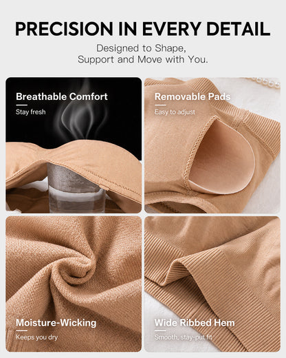 No-Slip Wireless Bandeau Bra