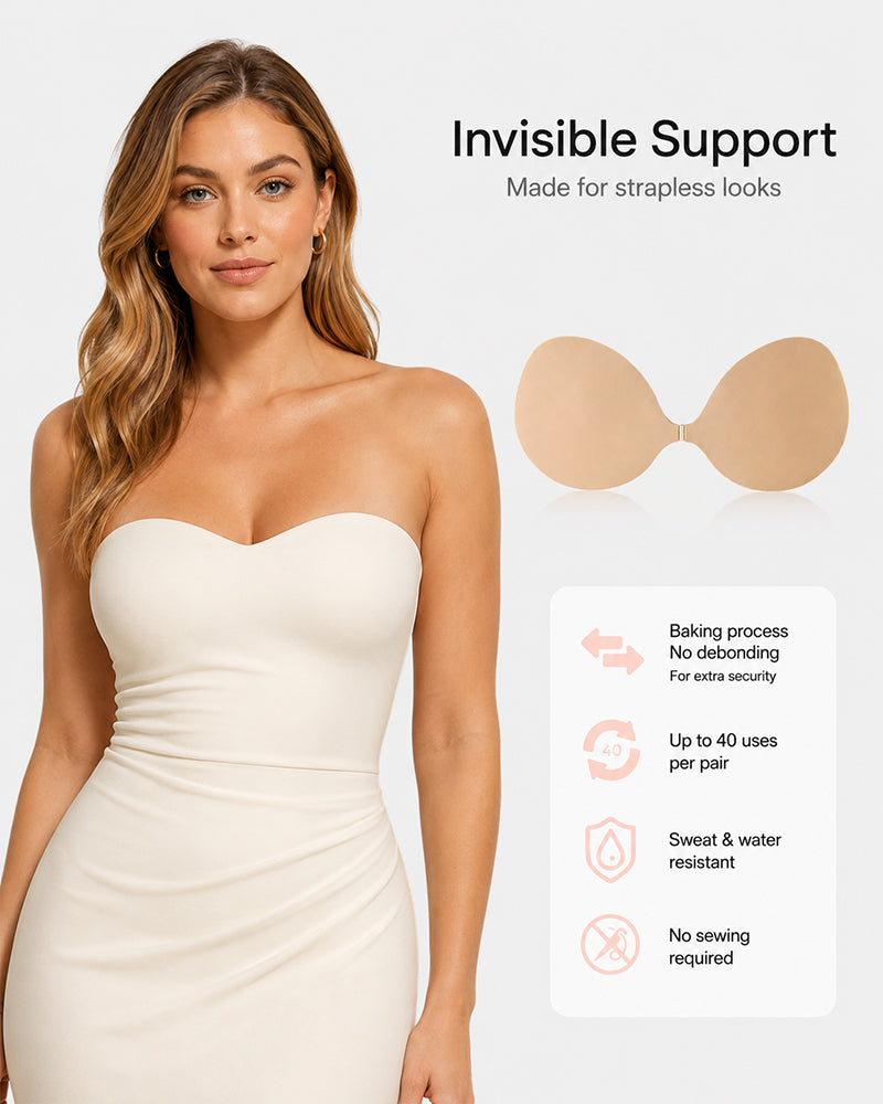 Silicone Invisible Sticky Bra Waterproof Reusable